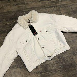 Levi's Premium Cozy Cocoon‎ Sherpa Trucker Jacket M